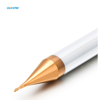 DOHRE Fraise miniature à deux dents en carbure monobloc haute dureté 0,5 mm pour la découpe de métaux