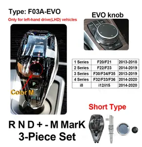 Crystal 3-Piece Set Shift Knob For BMW F20 F30 F32 F33 F34 F10 F15 F16 F25 F26 F01 F02 Car Interior Accessories