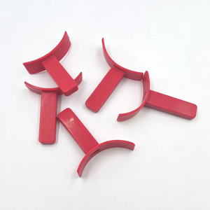 Parti in Gomma Siliconica Personalizzate, Morsetto per Tubi in Silicone Rosso a Forma di T, Design Curvo Semicircolare Antiscivolo, Parti Non Standard - Product Image 5