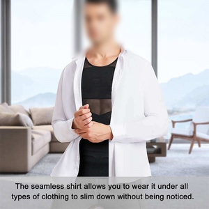 Canottiera aderente da <span class=keywords><strong>uomo</strong></span> gilet dimagrante termico canottiera aderente a compressione con maglietta a controllo della pancia - Product Image 2