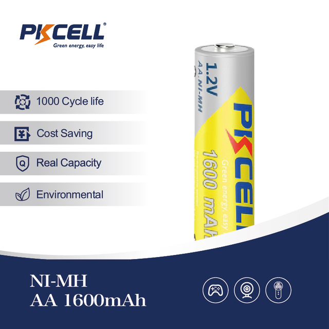 1.2V 1600mAh AA Ni-MH Rechargeable Battery Nickel Metal Hydirde Battery with CE ROHS Certificates