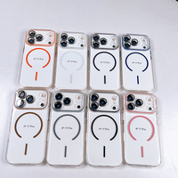 Coque de téléphone magnétique en acrylique rigide transparente pour iPhone 17 Pro Max Coque magnétique transparente en cristal