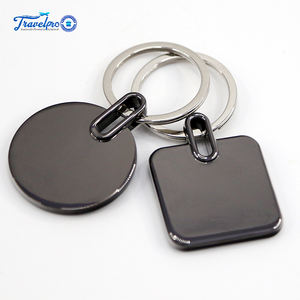 Benutzer definiertes Logo Normale Form Leere Metallplatte Schlüssel anhänger Hotel Benutzer definierte Metall Zink legierung Schwarzer Schlüssel bund - Product Image 2