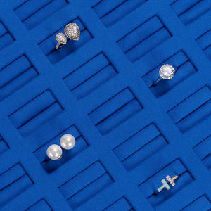 Fanxi Super PU หนังไมโครไฟเบอร์เครื่องประดับแสดงถาดร้อยแสดงแหวน - Product Image 6