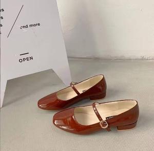Nueva tendencia Ballet Flats Shoes <span class=keywords><strong>Outlet</strong></span> Flat Dress Party Shoes Square Toe Lady Elegant Flat Mary Jane Shoes - Product Image 3