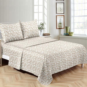 Draps plats en microfibre imprimés en 3D, doux pour la peau, très vendus, taille Queen, 3 pièces avec garnissage en polyester, 1800TC, couleur personnalisable - Product Image 3