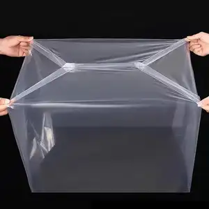 Factory Supply Transparent Hard Square Bag Pe Plastic Square Bottom Bags