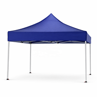 Tonnelle pliante 3x3m avec cadre en aluminium, toile Oxford 600D imperméable et anti-UV, impression de logo personnalisée pour la plage, le camping et les événements