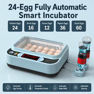 Incubadora de Huevos Mini de Nuevo Diseño Hofujng 2025, Directo de Fábrica, Control Digital de Temperatura Ajustable, Automática, 64 Huevos, 110V-240V 1 - Product Image 1