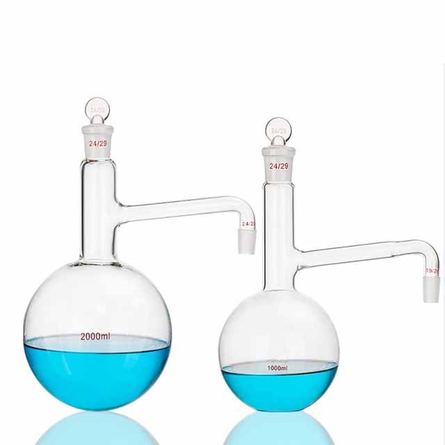 Lab Glass Flat Bottom Distillation Flask Round Bottom Purifying Flask