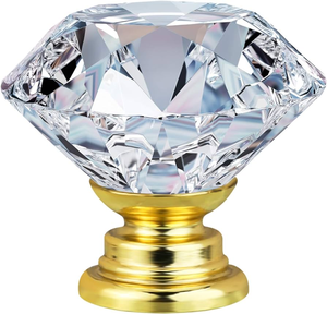 DiamondType Cristal Pot Couvercle Poignée Accessoires Universel Lait Poêle TopCap Verre Couvercle Santé Pot Anti-Brûlure <span class=keywords><strong>Bouton</strong></span> Poignée - Product Image 1