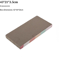 Griffoir pour chat en carton imprimé coloré moderne, à profil bas, durable, pour affûter les griffes, pour chatons