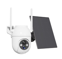Caméra PTZ DMA325 Wifi 3MP avec batterie 5200mAh, panneau solaire, vision nocturne couleur, détection de mouvement PIR, sirène sonore d'alarme