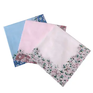 <span class=keywords><strong>Mouchoir</strong></span> en coton pur pour femmes, imprimé de fleurs, carré, <span class=keywords><strong>mouchoir</strong></span> en coton pour filles, motif floral antique, mouchoirs de mariage, cadeau de compagnie - Product Image 1