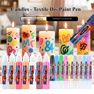 Stylo de peinture à la cire pour bougies, 30 couleurs, 10 ml, non toxique, pour créer des bougies colorées, peintures acryliques pour la fabrication artisanale DIY. - Product Image 3