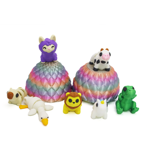 Ensemble d'œufs de résurrection d'animaux imprimés en 3D colorés, jouets créatifs et tendance, figurines décoratives, cadeaux et ornements - Product Image 6