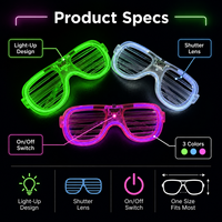 Nuevas Gafas con Marco de Alambre y Luces LED, Gafas Brillantes para Fiestas, Juguetes para Niños para Festivales y Carnavales, Accesorios para Ambiente de Discoteca
