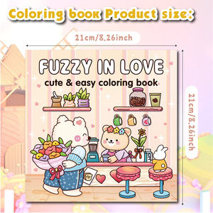 Dessin animé mignon pour enfants amour scène de mariage coloriage dessin livre papier Offset carton ondulé - Product Image 3