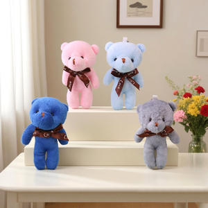 ตุ๊กตาหมีเท็ดดี้น่ารักขนาด 12 ซม./5 นิ้ว พร้อมโบว์ผูกคอ ใช้เป็นพวงกุญแจ ของตกแต่งกระเป๋า ของขวัญส่งเสริมการขาย ตุ๊กตาสำหรับเครื่องคีบตุ๊กตา - Product Image 2