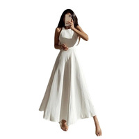2022 Frühling New Sweet Gentle Style Beige Französisches Kleid Modische High End Taille Dünne Mittellange Elegante Temperament Kleid Frauen