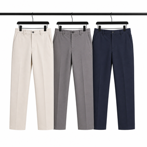 OME Hot Sale Spring Summer Loose Straight Casual Mid Waist Middle Aged <b>Mens</b> <b>Stretch</b> Elastic Trousers for <b>Men</b> - Product Image 3