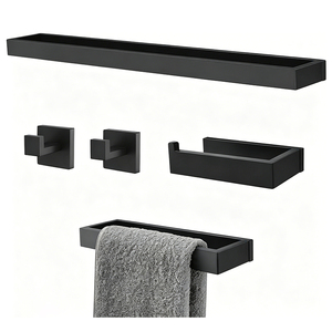 Ensemble moderne de 5 accessoires de salle de bain, comprenant un ensemble d'accessoires de <span class=keywords><strong>toilette</strong></span>, un ensemble de porte-peignoirs et un ensemble de barres porte-serviettes, <span class=keywords><strong>pour</strong></span> hôtel - Product Image 1
