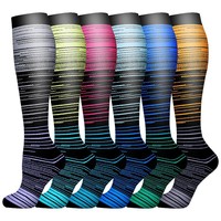 Chaussettes de compression pour femmes, hauteur genou, à bout ouvert, avec fermeture éclair, 15-20 mmHg / 20-30 mmHg, faciles à enfiler, pour infirmières, voyages, course à pied
