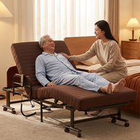 Lit pliant électrique en métal pour usage domestique, lit relevable télécommandé pour personnes âgées, dossier et repose-pieds réglables, OEM ODM Vlranlife