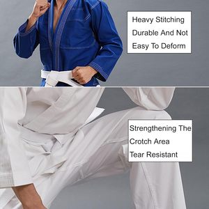 FOXA BJJ Gi Unisex 100% Cotton Breathable Jiu Jitsu Uniform For Men Women Kids - Product Image 4