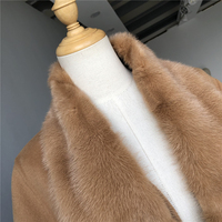 Manteau d'hiver en cachemire de laine lourde de luxe manteau en cachemire à col en fourrure de vison véritable avec fourrure amovible manteau élégant en cachemire