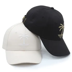 Venta al por mayor ajustable hombres sombreros gorra de béisbol de lujo personalizado logotipo bordado 6 Panel deportes papá sombreros gorras gorra de béisbol