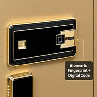Caja de Seguridad Inteligente con Huella Dactilar, Gabinete de Acero Laminado en Frío Soldado, Pernos Antirrobo Reforzados, Acceso con un Toque para Hotel, Dormitorio u Oficina
