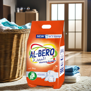 Detergente en Polvo para <span class=keywords><strong>Ropa</strong></span>, 2 kg, en Bolsa de Nylon, Jabón de Alta Espuma, Jabón en Polvo para Lavandería, para el Mercado Árabe - Product Image 4
