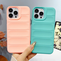 Coque de téléphone antichoc en TPU mat pour iPhone 15 Pro Max 14 Max 6.7 13 6.1 avec coque arrière souple à motif de capsule