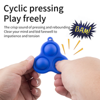 Modèles chauds du bout des doigts anti-stress jouets cerveau jouets enfants adultes autisme silicone porte-clés