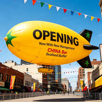 Zeppelin gonflable géant personnalisé en PVC Oxford de 3 m pour publicité extérieure et événements