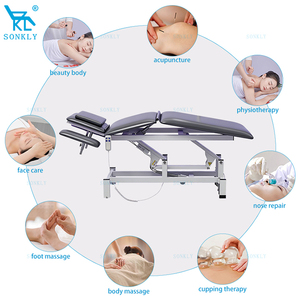 SONKLY Höhenverstellbare Untersuchungsliege mit Neigbarer Kopfstütze Manuelle Massageliege für Krankenhaus Klinik Rehabilitationszentrum - Product Image 6