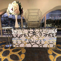 Nouveau design de bar à cocktails portable pour fêtes et événements, bar miroir pour hôtel, bar extérieur pour mariage, comptoir de bar à cocktails à louer