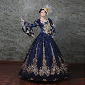 1 Cái Custom Made Fancy Victoria Thời Trung Cổ Phục Hưng Trang Phục Váy Antoinette Nhà Hát Ball Gown Với Hat