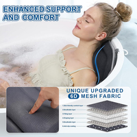 SUREWALHOME Oreiller de bain complet pour baignoire-Oreiller de baignoire extra long et épais avec tête, dos et soutien lombaire Coussin de spa