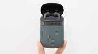 Écouteurs sans fil portables à prix réduit pour une durée limitée, en tissu, avec haut-parleurs intégrés