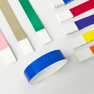 Custom Logo Disposable Laser Printable <b>Tyvek</b> Wristbands Waterproof and Tear-Resistant Promotional <b>Paper</b> Wristbands with Logo - Product Image 1