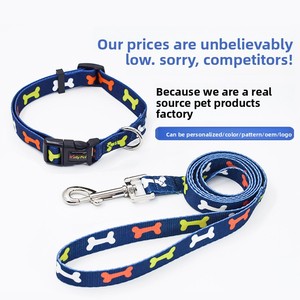 Conjunto <span class=keywords><strong>de</strong></span> Correa para <span class=keywords><strong>Perro</strong></span> con Estampado <span class=keywords><strong>de</strong></span> Huesos, Hecho con Materiales 100% Nailon y Poliéster para Razas Pequeñas y Medianas (Cierre <span class=keywords><strong>de</strong></span> Hebilla) - Product Image 2
