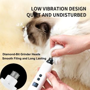Tagliacapelli/Tagliaunghie Elettrico Ricaricabile a 2 Velocità per Cani e Gatti con Luce LED e Display Batteria, Silenzioso per la Toelettatura di Animali <span class=keywords><strong>Domestici</strong></span> di Piccola/Media/Grande Taglia - Product Image 1