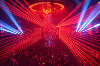 Laser DJ 8 Yeux, Barre Laser Rouge Scénique, Tête Mobile à Faisceau Laser pour Boîte de Nuit