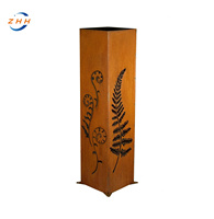 Lampe décorative moderne de paysage d'arbre de couleur rouillée lampe extérieure de jardin pelouse de luxe en métal acier boîte de décoration d'intérieur cadeau parfait