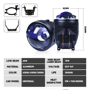 3 인치 더블 레이저 바이 Led 프로젝터 안개등 자동차 범용 안개등 TOYOTA 오토바이 레이저 led 프로젝터 레이저 안개등 - Product Image 6