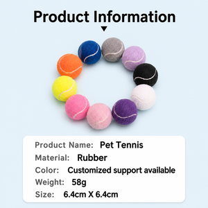 Jouets à mâcher pour chiens personnalisés avec logo, écologiques, en gros, balles de tennis en caoutchouc pour animaux de compagnie, jouets interactifs pour chiens - Product Image 6