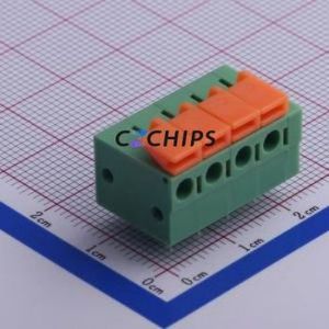 KF142R-5.08-4P Spring Terminal Block Bent Lead Through Hole,P=5.08mm Connector 5.08mm 4P 4 15A - Product Image 1