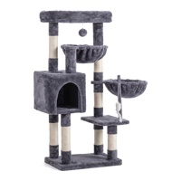 Arbre à chat multi-niveaux en sisal avec double panier en peluche, directement de l'usine